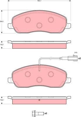 TRW GDB1627 - Bremžu uzliku kompl., Disku bremzes www.autospares.lv