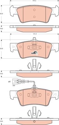 TRW GDB1671 - Тормозные колодки, дисковые, комплект www.autospares.lv