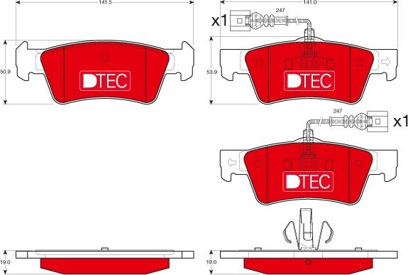 TRW GDB1672DTE - Тормозные колодки, дисковые, комплект www.autospares.lv