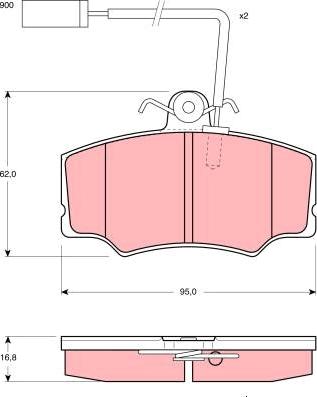 TRW GDB1045 - Bremžu uzliku kompl., Disku bremzes www.autospares.lv