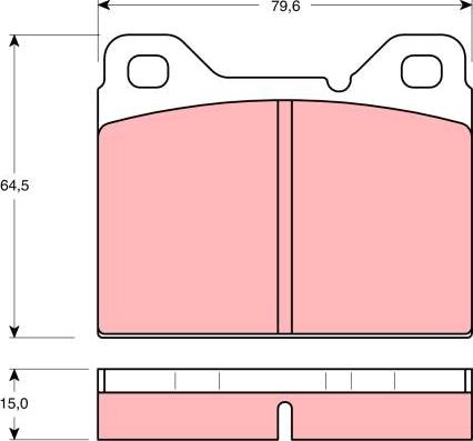 TRW GDB1065 - Bremžu uzliku kompl., Disku bremzes www.autospares.lv