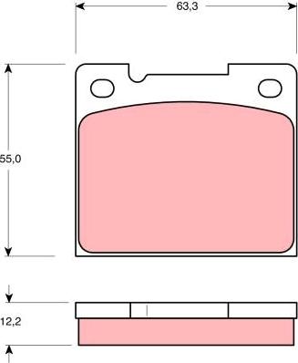 TRW GDB1066 - Тормозные колодки, дисковые, комплект www.autospares.lv