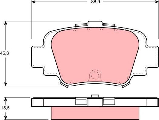 TRW GDB1060 - Bremžu uzliku kompl., Disku bremzes www.autospares.lv