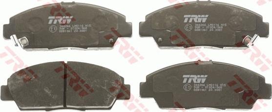 TRW GDB1061 - Тормозные колодки, дисковые, комплект www.autospares.lv