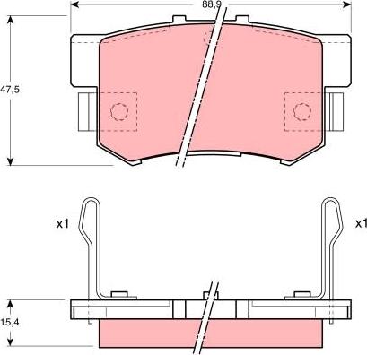 TRW GDB1063 - Bremžu uzliku kompl., Disku bremzes autospares.lv