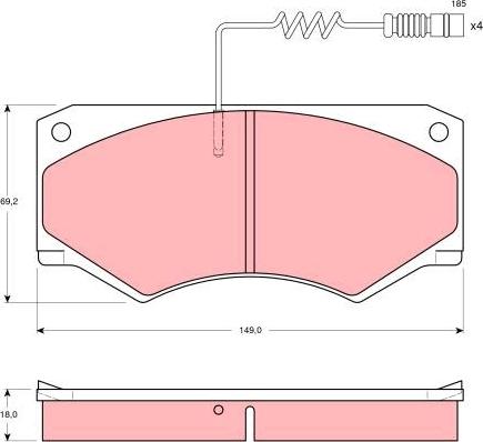 TRW GDB1067 - Bremžu uzliku kompl., Disku bremzes www.autospares.lv