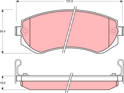 TRW GDB1009 - Bremžu uzliku kompl., Disku bremzes www.autospares.lv