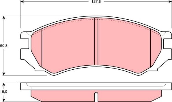 TRW GDB1005AT - Bremžu uzliku kompl., Disku bremzes www.autospares.lv