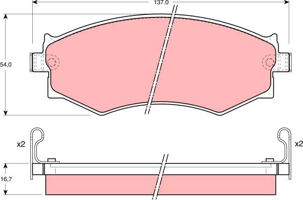 TRW GDB1008DT - Тормозные колодки, дисковые, комплект www.autospares.lv