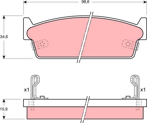 TRW GDB1002 - Bremžu uzliku kompl., Disku bremzes autospares.lv