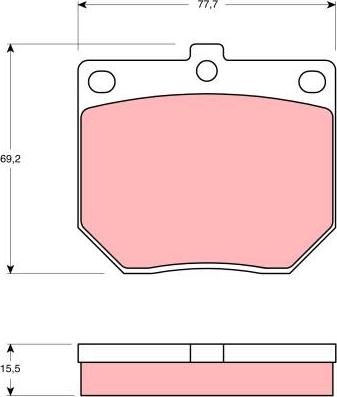 TRW GDB1019 - Brake Pad Set, disc brake www.autospares.lv