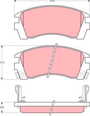 TRW GDB1013AT - Brake Pad Set, disc brake www.autospares.lv