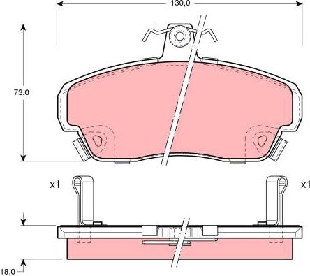 TRW GDB1083 - Bremžu uzliku kompl., Disku bremzes www.autospares.lv