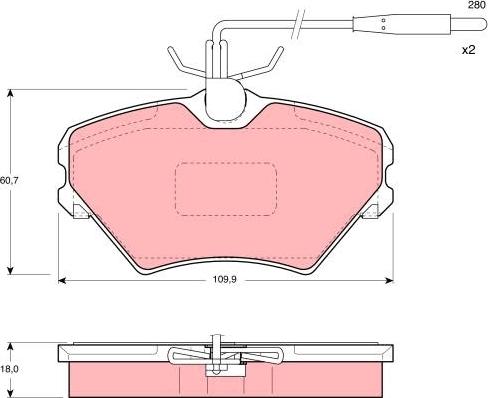 TRW GDB1087 - Bremžu uzliku kompl., Disku bremzes www.autospares.lv