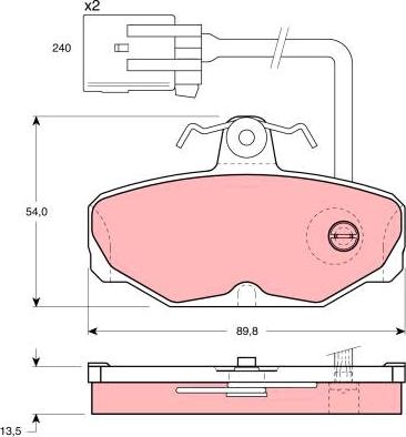 TRW GDB1035 - Bremžu uzliku kompl., Disku bremzes www.autospares.lv