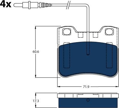 TRW GDB1031BTE - Bremžu uzliku kompl., Disku bremzes www.autospares.lv