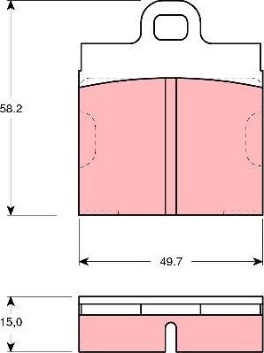 TRW GDB103 - Тормозные колодки, дисковые, комплект www.autospares.lv