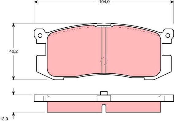 TRW GDB1025 - Bremžu uzliku kompl., Disku bremzes www.autospares.lv