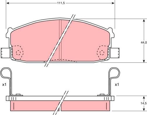 TRW GDB1020 - Brake Pad Set, disc brake www.autospares.lv