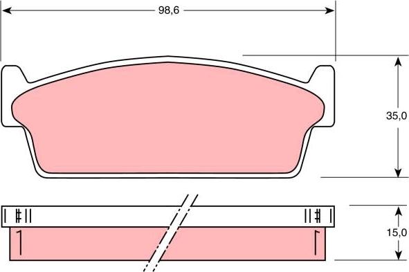 TRW GDB1021 - Тормозные колодки, дисковые, комплект www.autospares.lv