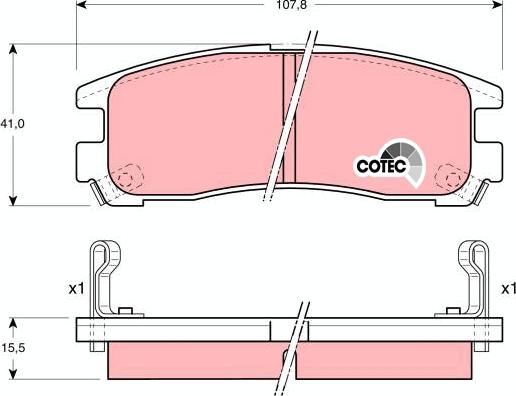 TRW GDB1023AT - Bremžu uzliku kompl., Disku bremzes www.autospares.lv