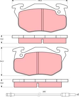 TRW GDB1079 - Тормозные колодки, дисковые, комплект www.autospares.lv