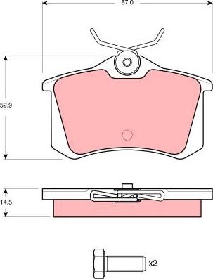 TRW GDB1073 - Brake Pad Set, disc brake www.autospares.lv