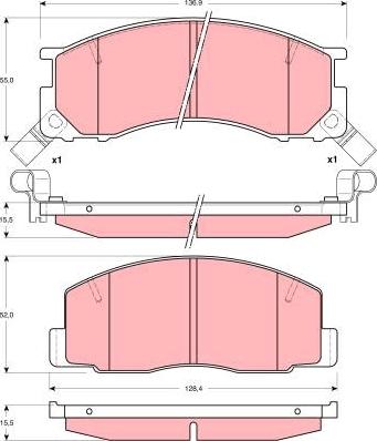 ITN 16-BP1003 - Brake Pad Set, disc brake www.autospares.lv