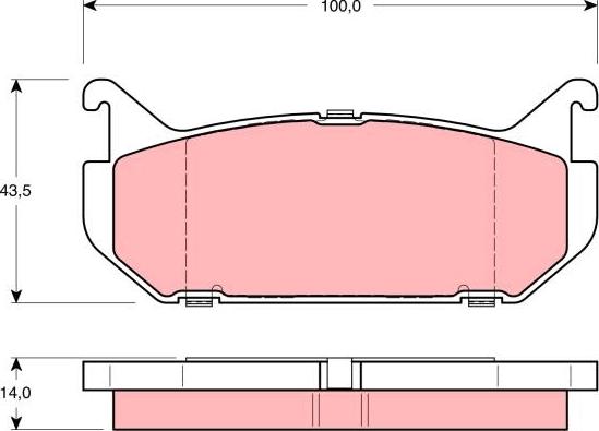 TRW GDB1140 - Bremžu uzliku kompl., Disku bremzes www.autospares.lv