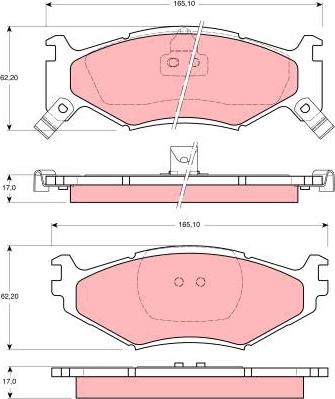 TRW GDB1157 - Bremžu uzliku kompl., Disku bremzes www.autospares.lv