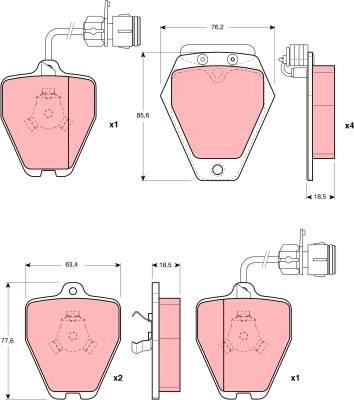 TRW GDB1162 - Brake Pad Set, disc brake www.autospares.lv