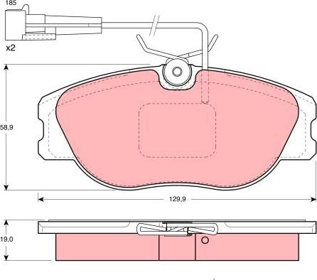 TRW GDB1117 - Bremžu uzliku kompl., Disku bremzes autospares.lv