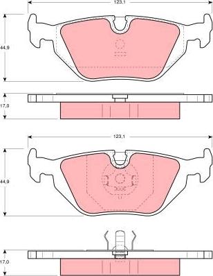 TRW GDB1189 - Bremžu uzliku kompl., Disku bremzes www.autospares.lv