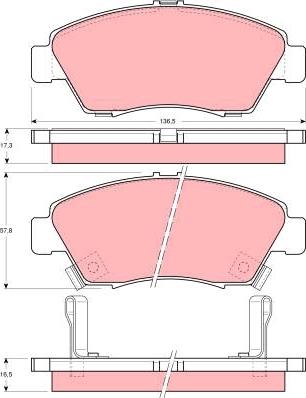 TRW GDB1183 - Brake Pad Set, disc brake www.autospares.lv