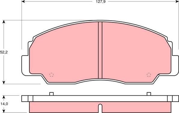 TRW GDB1134 - Тормозные колодки, дисковые, комплект www.autospares.lv