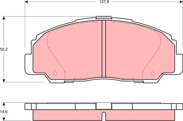 TRW GDB1135 - Bremžu uzliku kompl., Disku bremzes www.autospares.lv