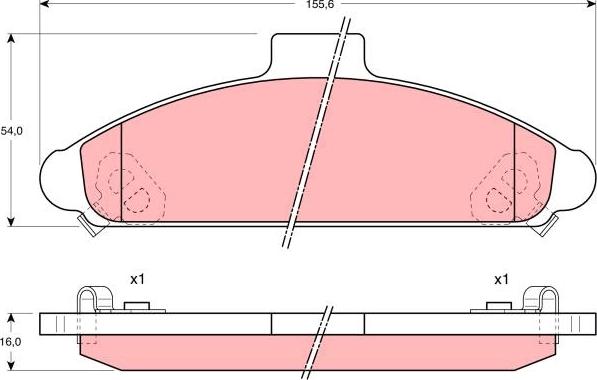 TRW GDB1136 - Bremžu uzliku kompl., Disku bremzes www.autospares.lv