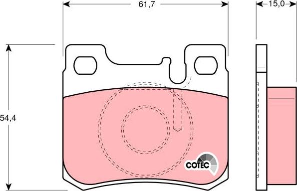 TRW GDB1130 - Brake Pad Set, disc brake www.autospares.lv