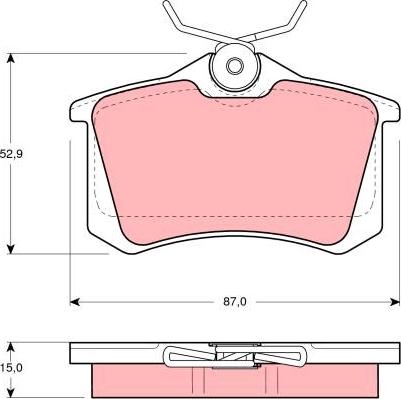 TRW GDB1121 - Brake Pad Set, disc brake www.autospares.lv