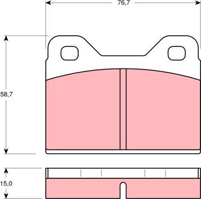 TRW GDB112 - Тормозные колодки, дисковые, комплект www.autospares.lv