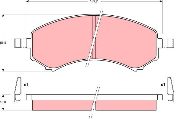 TRW GDB1176 - Bremžu uzliku kompl., Disku bremzes www.autospares.lv