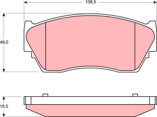 TRW GDB1170AT - Bremžu uzliku kompl., Disku bremzes www.autospares.lv