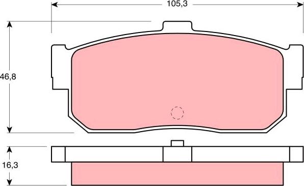 TRW GDB1172 - Brake Pad Set, disc brake www.autospares.lv