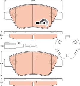 TRW GDB1891 - Brake Pad Set, disc brake www.autospares.lv