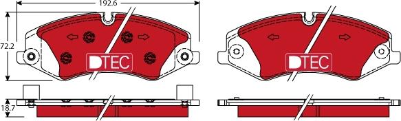 TRW GDB1898DTE - Bremžu uzliku kompl., Disku bremzes www.autospares.lv