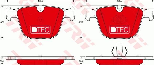 TRW GDB1892DTE - Bremžu uzliku kompl., Disku bremzes www.autospares.lv