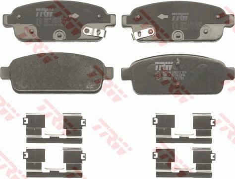 TRW GDB1844 - Brake Pad Set, disc brake www.autospares.lv