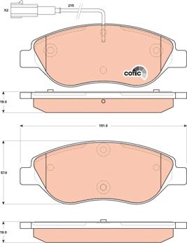 TRW GDB1855 - Bremžu uzliku kompl., Disku bremzes www.autospares.lv