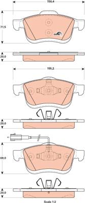 TRW GDB1864 - Bremžu uzliku kompl., Disku bremzes www.autospares.lv