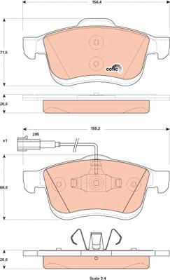 TRW GDB1865 - Bremžu uzliku kompl., Disku bremzes www.autospares.lv